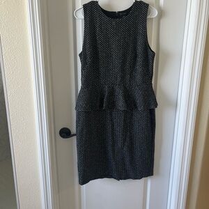 Ann Taylor Black Sheath Midi Sleeveless Dress Size 10